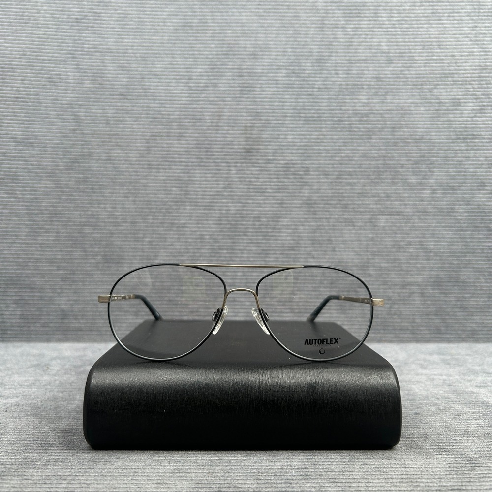 Autoflex Shout 145 Flexon Aviator Y2k Eyeglasses Matte Black 57-15-145
